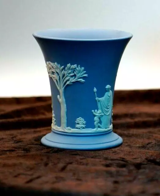 Vintage Wedgwood blau Jaspis Ware Vase griechische Mythologie