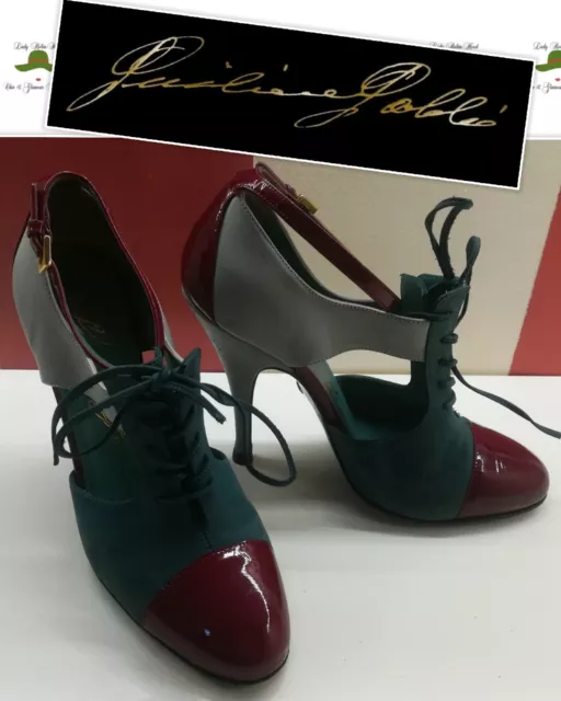 Giuliano Gobbi-Giulia Décolleté Scarpe Punta Tacco Eleganti Pelle Tricolore 2012