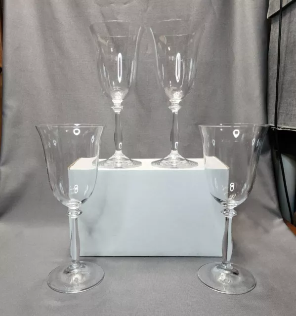 Vintage Mikasa Jolie Crystal Bordeaux Wine Glass Goblets Set of 4 Glasses 12 oz