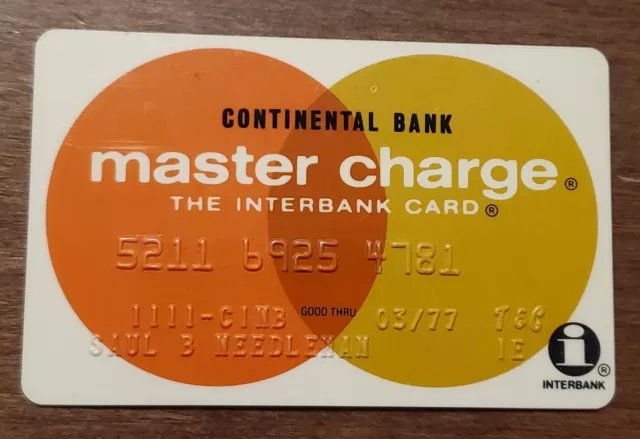 Continental Bank Master Charge exp 1977 ~ our # cc350