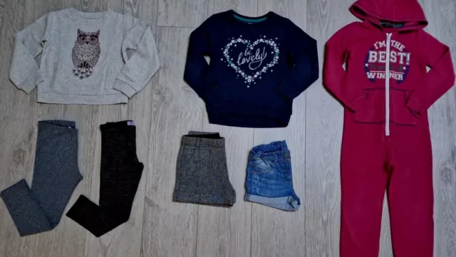 Girls Clothes Bundle Sets Age 6-7 YRS Sweatshirt Legging Shorts Swimsuit