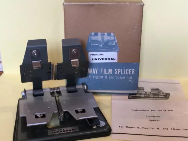 Vintage Film Splicer  Photopia 3 Way for Super 8 Regular 8 &16mm Film (G1139)