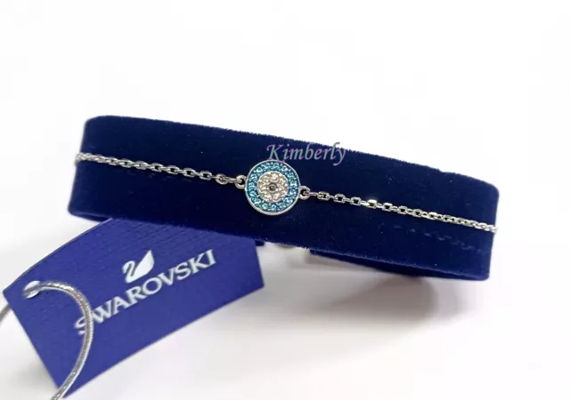 Swarovski Luckily Bracelet Evil Eye Blue Crystal Rhodium-PVD Authentic 5468920