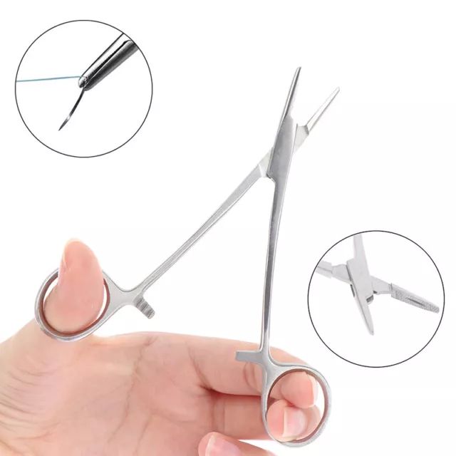 12cm Locking Forceps Curved Hemostat Farm Tool Needle Clamp Suture Needle H.b8