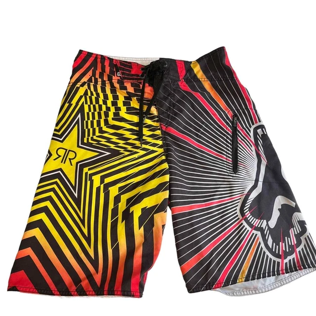 Fox Racing Board Shorts 30 Rock Star Energy Swim Trunks