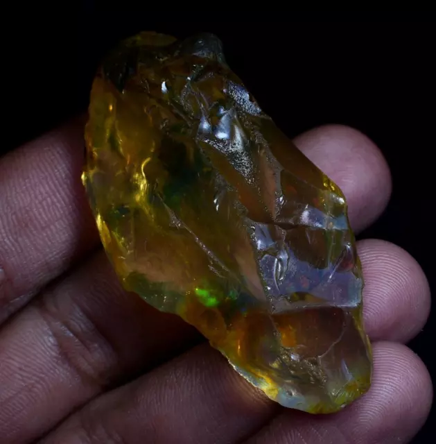100 % Natural Ethiopian Opal Raw, Green Fire Big Opal Rough 124.35 Cts OOP-286