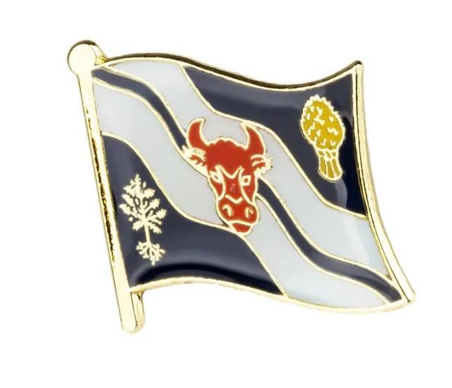 OXFORDSHIRE : County Flag Enamel Lapel Pin Badge (UK SELLER - FREE UK POST)