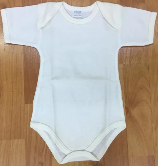 Body Neonato Lana/Cotone Mezza Manica Ellepi
