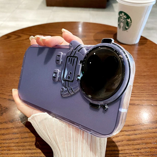 For iPhone 14 Pro Max 13 12 Pro Cute Candy Astronaut Shockproof Clear Case Cover