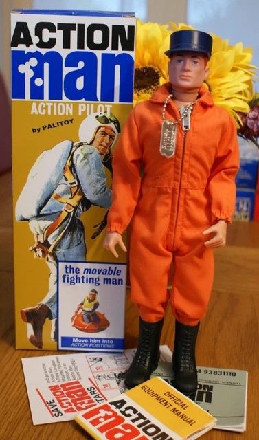 ACTION MAN 40TH Pilot Modellino con capelli in scatola dipinta di rosso ...