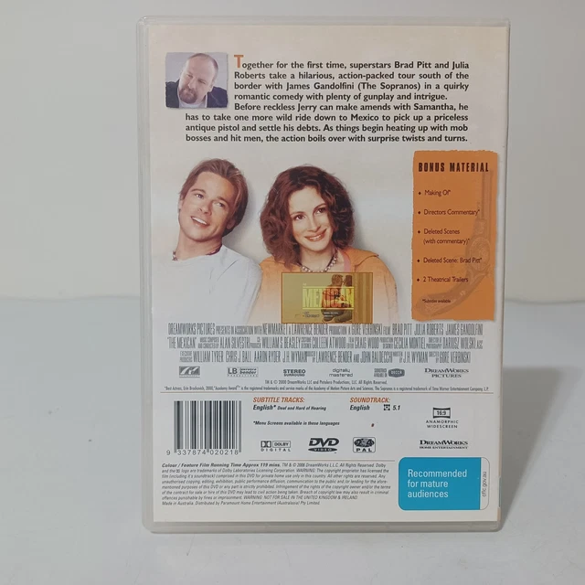 THE MEXICAN DVD Brad Pitt Julia Roberts James Gandolfini VGC Fast Free