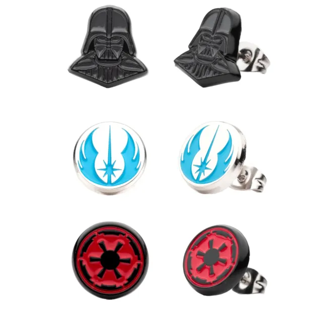 Star Wars Obi-Wan 3 Pack Stud Earring Set #2 by SalesOne Studios