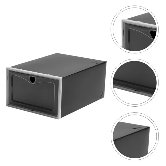 6 piezas Zapatillas de plástico Pp caja de almacenamiento contenedor para zapatos organizador transparente
