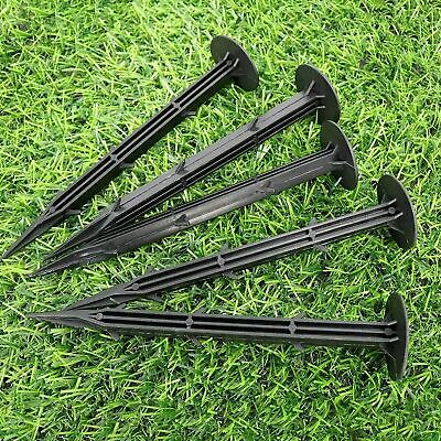 50x Weed Control Fabric Securing Pegs 16cm Plastic Heavy Duty Garden Patio Pins