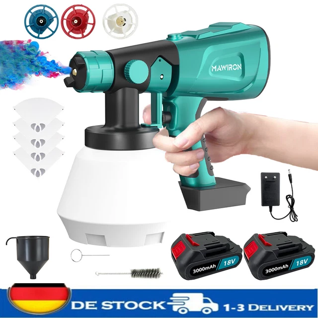 FÜR MAKITA 1000ML Akku Farbsprühsystem Farbspritzpistole Sprühpistole 3