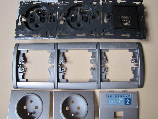 Legrand 84340 84337 84342 85670 - Prises RJ45 et 2P+C Cat 6 Sagane