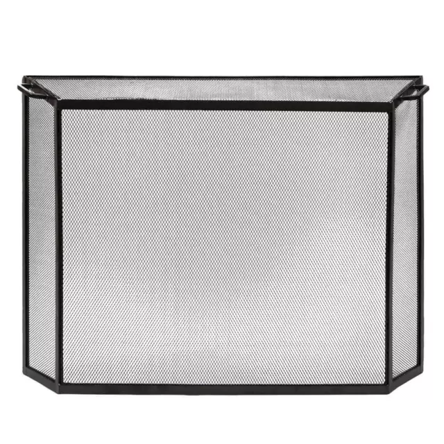 ACHLA DESIGNS Fireplace Screen 29.5" H X 39.5" W, 1-Panel Graphite Contemporary