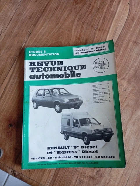 Dossier Formation Technique Renault 20 Diesel – 1979 (Occasion)