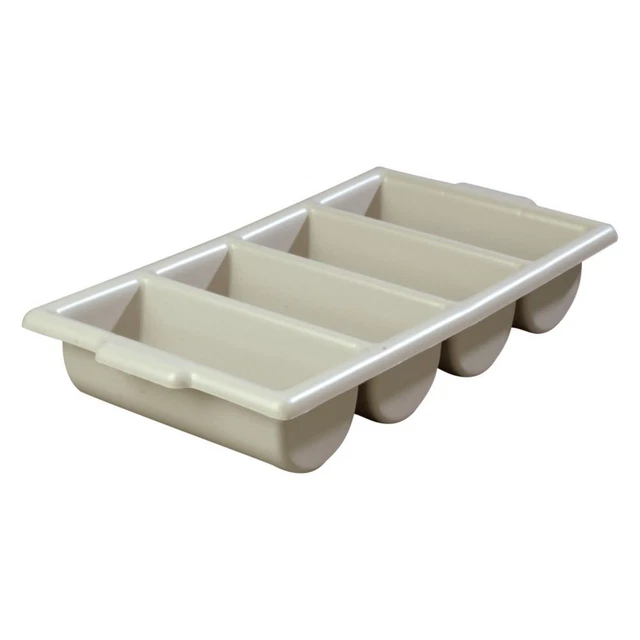 Carlisle 107123 Save-All 4-Compartment Gray Silverware Box