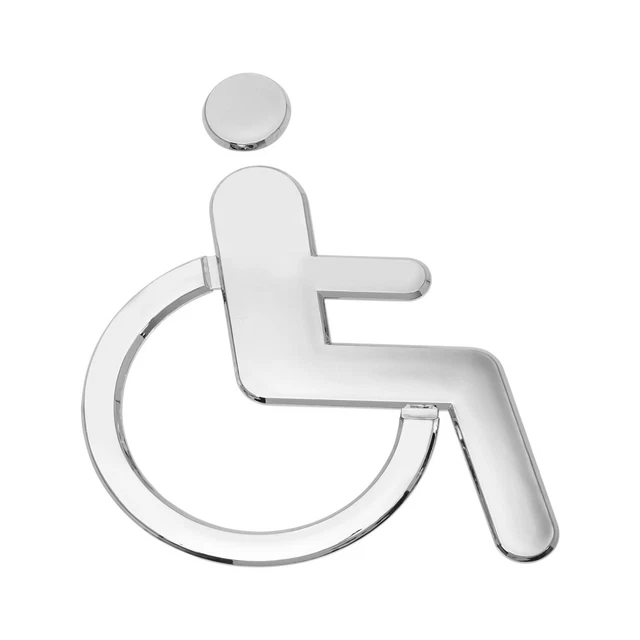 HANDICAP TOILET STICKER Disabled Sign Sticker Wheelchair Symbol Sign £8 ...