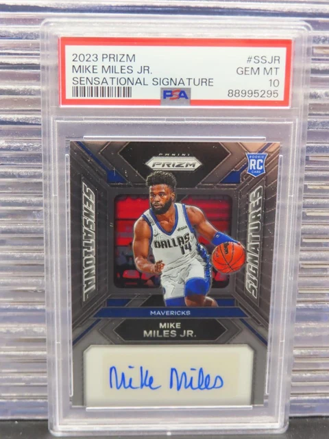 Mike Renna Signature 2023-24 PRIZM MIKE Miles Jr Sensational Signatures Rookie Auto RC #SS ...