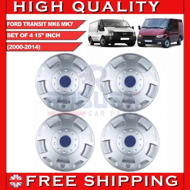 4X 15 Inch Wheel Trim Hub Cap Cover For Ford Transit Mk6 Mk7 1534793 (2000-2014)