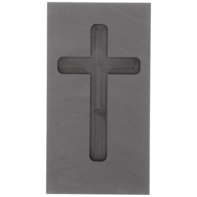 Molde de fundición de lingote de grafito en forma de cruz para fundir refinación oro plata