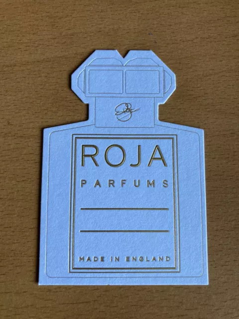 Roja Parfums Advertising Bottle Shaped Card