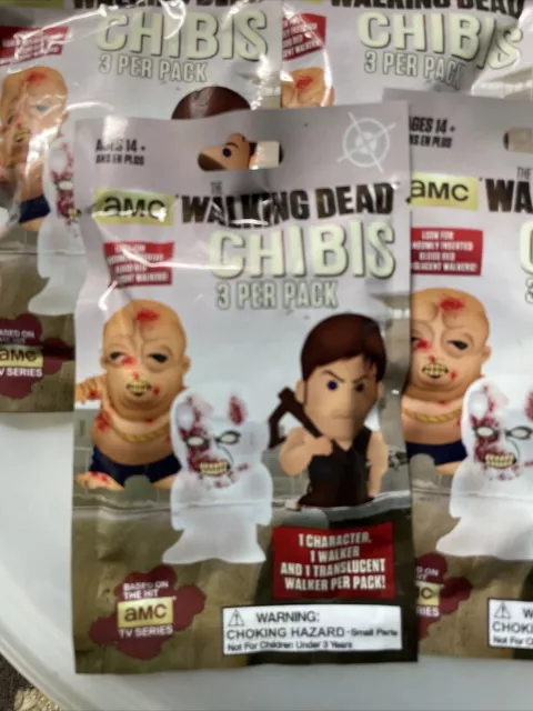 AMC The Walking Dead Chibis 3 Per Pack Lot Of 8 Sealed Packs 2