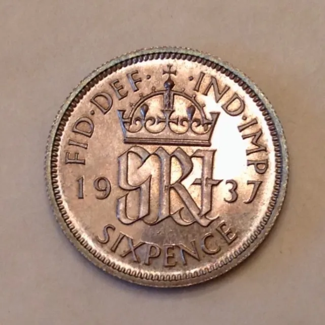 ~1937 Great Britain George VI Proof Silver Sixpence