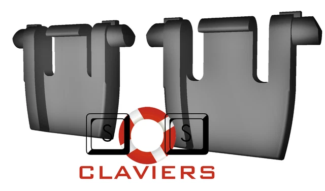 Pieds De Remplacement Pour Clavier Roccat Ryos MK - Set De 4 - Neuf - Noir