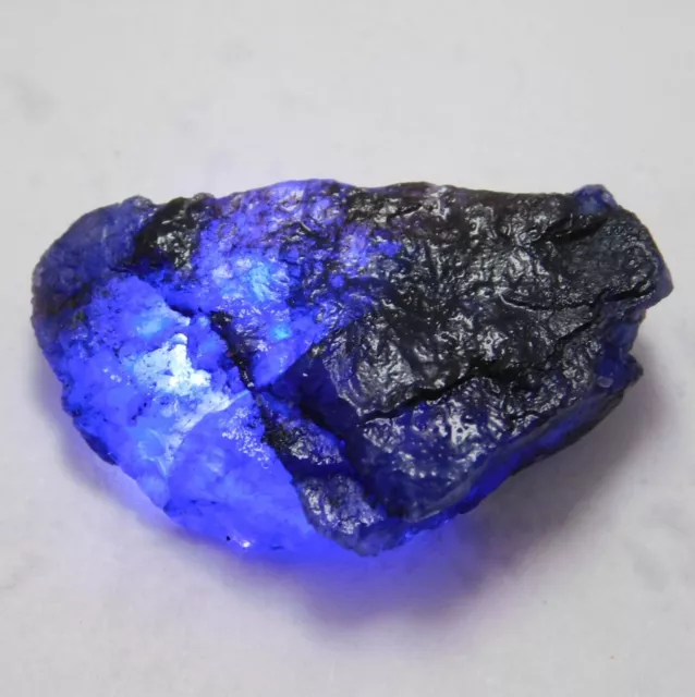 73.95 Ct Natural Blue Tanzanite Rough Translucent Loose Gemstone