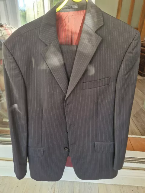 Ben Sherman 2 Piece Pin Striped Suit - Jacket 40R Trousers 32S