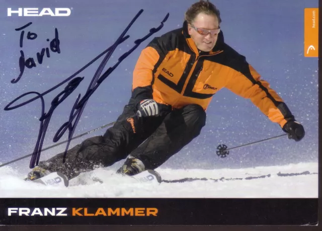 Ski Alpin * Franz KLAMMER * AUTOGRAPHE / DEDICACE * Autriche