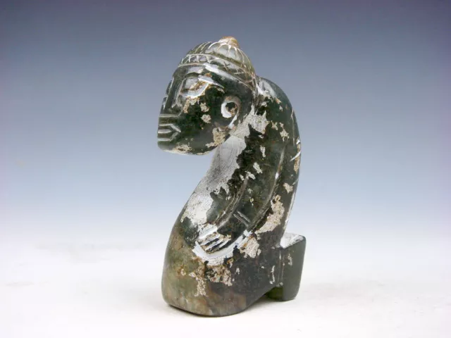 Vintage Nephrite Jade Carved Sculpture Ancient Kneeling Figurine #06132107