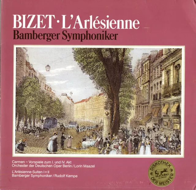 BIZET L'Arlesienne Suites 1 & 2 KEMPE Carmen Overture MAAZEL Eurodisc Gold Label