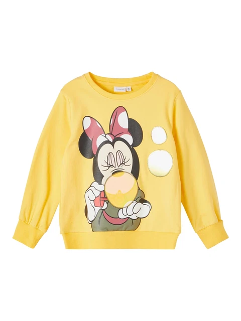 Ragazza T-Shirt Maniche Lunghe Pullover Sweater Parte Superiore Disney Bambini