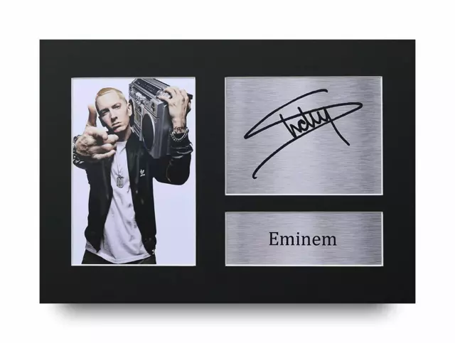 Eminem Signed A4 Framed Printed Autograph Picture Music Rap Print Gift