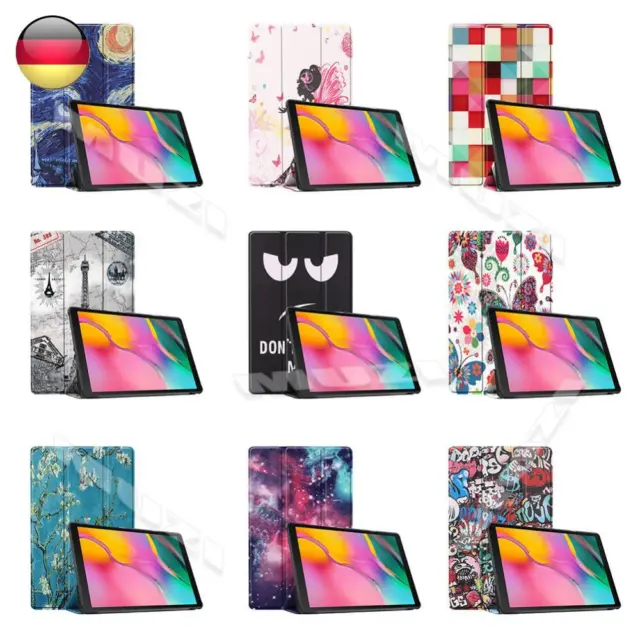Tablet Tri-Fold Case Cover for Samsung Galaxy Tab A7 Lite 8.7 PU+PC Folding Skin