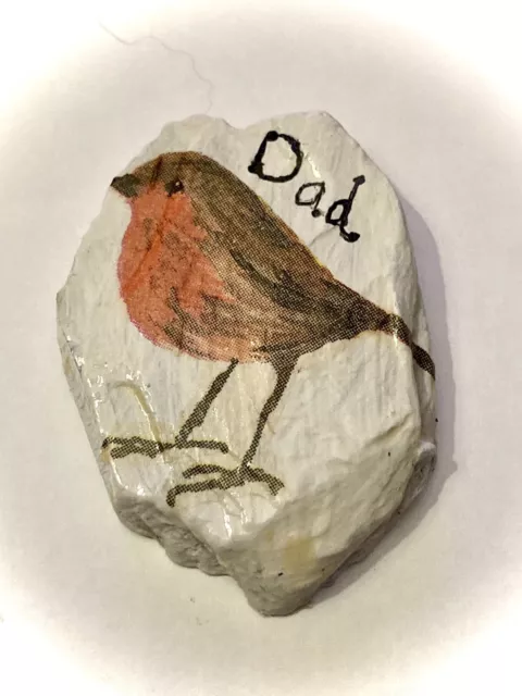 Natural Slate  memorial / gravestone Robin - Dad