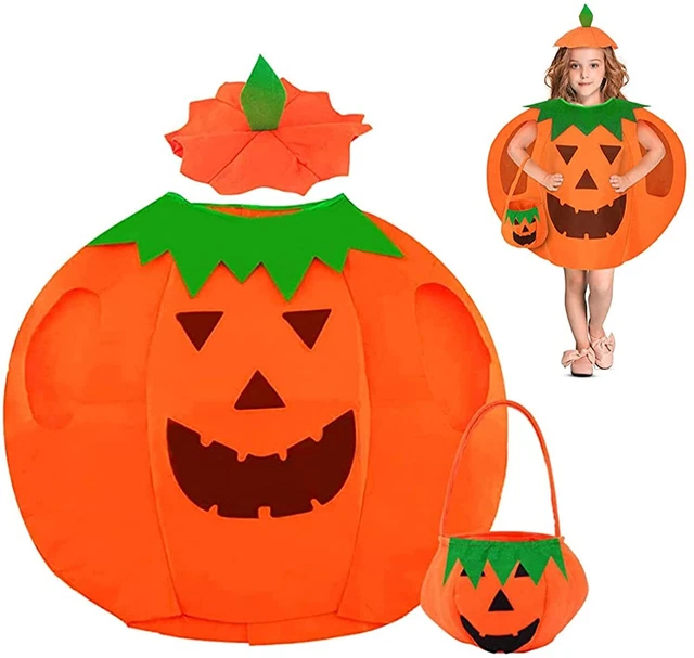 JOKILY costume di Halloween zucca bambini costume zucca bambini con cestino z