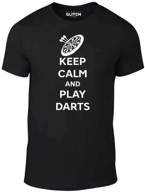 Keep Calm Play Darts T-Shirt - Funny T Shirt joke sport board oche pub carry on