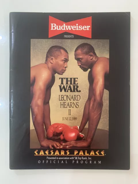 Sugar ray Leonard v Thomas Hearns Boxing Programme + Pre Fight Party Ticket