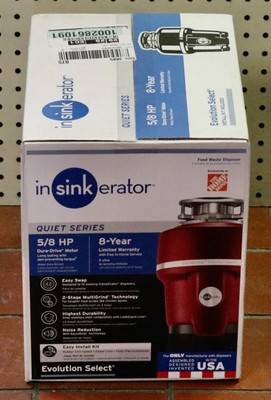 NEW - InSinkErator Evolution Select 5/8HP Waste Garbage Disposer Disposal