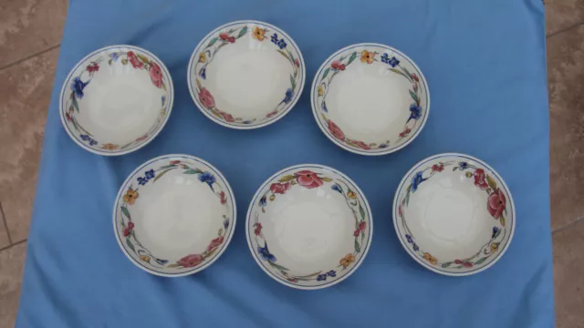 Wood & Sons Alpine Meadow 6 X Cereal/Soup/Dessert/ Bowls