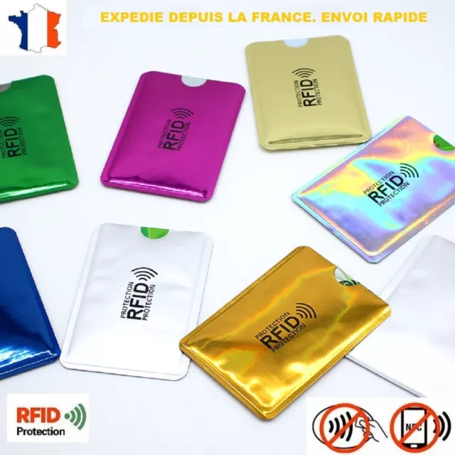 Pochette Étui de Protection RFID NFC Anti-Piratage Carte Bancaire Sans Contact