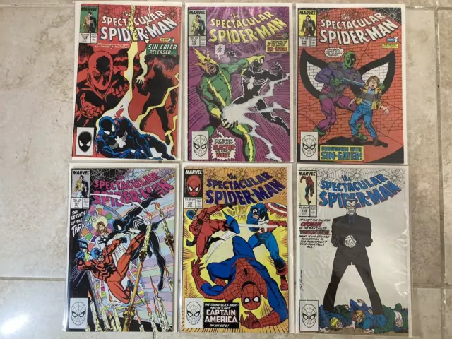 Spectacular Spiderman, Lot of 6, books 134, 135, 136, 137, 138 & 139. High Grade