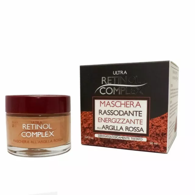 Mascarilla De Arcilla Roja,Mascarilla Reafirmante Y Energizante- Retinol Complex