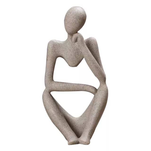 Abstract Thinker Figurine Sitting Thinking Statue Figure Decoration Artwork