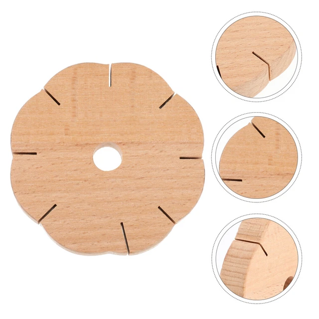 1 pieza Pulsera de madera Placa de punto Pulsera Telar trenzado